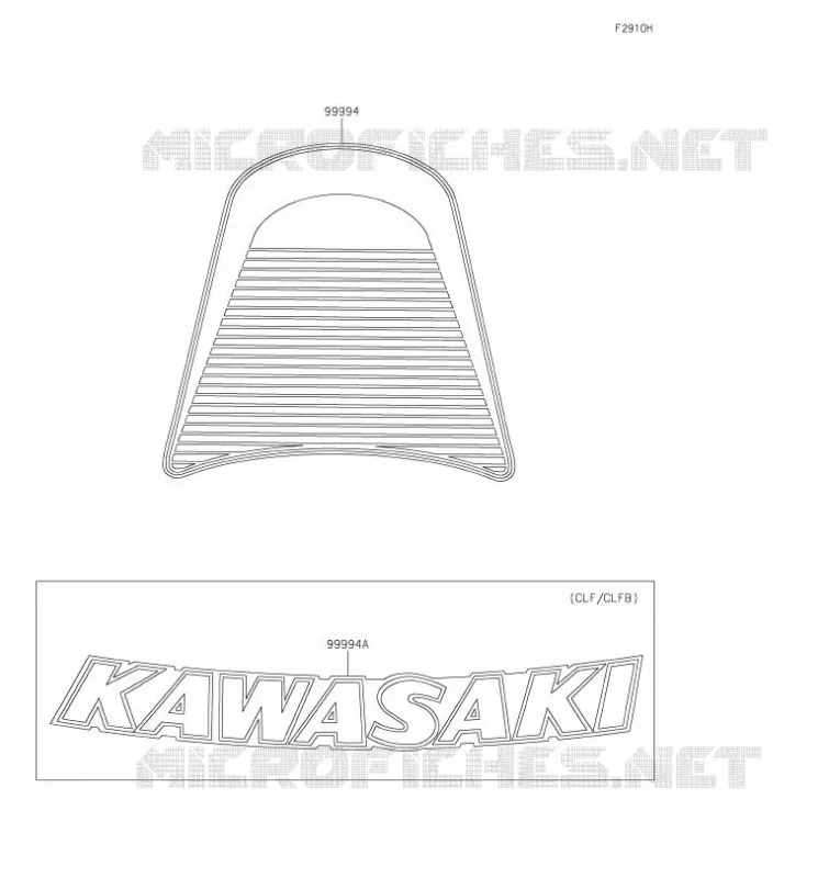 ACCESSOIRE(DECALS) Kawasaki MOTOS 900 2020 Z900RS  ZR900CLFB
