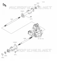 AXE ARRI&Egrave;RE pour Kawasaki MULE SX