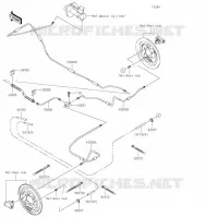 FLEXIBLE DE FREIN ARRIERE pour Kawasaki MULE SX