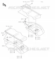 GARDE BOUE ARRI&Egrave;RE pour Kawasaki MULE SX