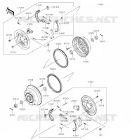 MOYEU ARRIERE pour Kawasaki MULE SX