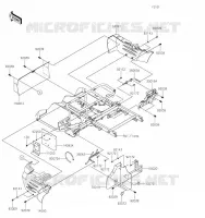 PIECE DE CADRE(ARRI&Egrave;RE) pour Kawasaki MULE SX