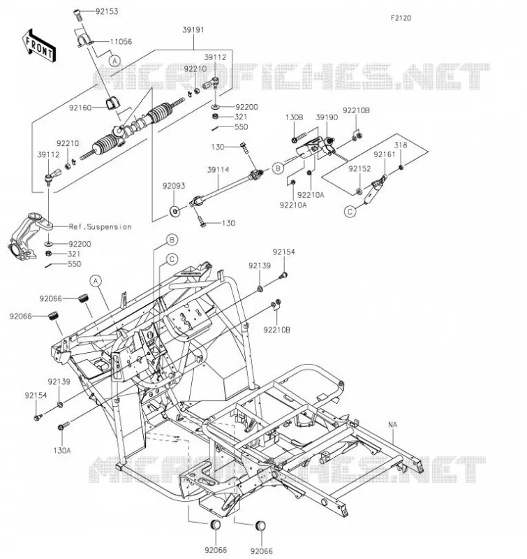 CADRE Kawasaki SSV 400 2020 MULE SX  KAF400PLF
