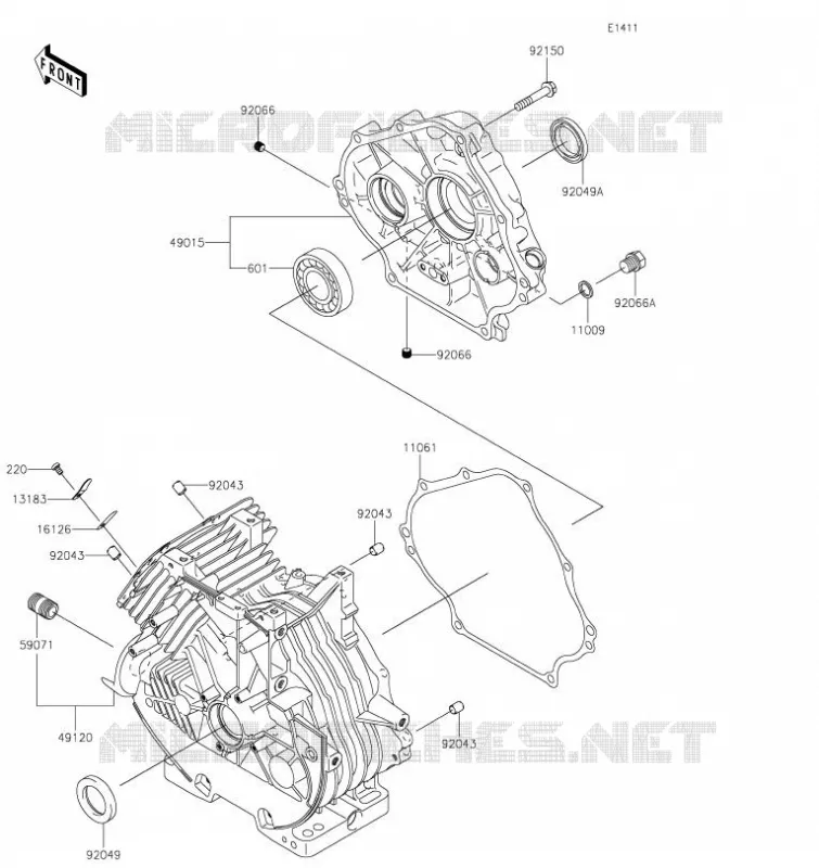 CARTER MOTEUR(S) Kawasaki SSV 400 2020 MULE SX  KAF400PLF