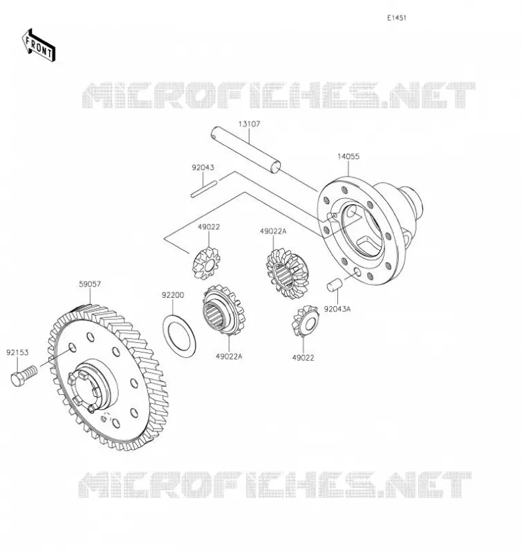 DIFFERENTIEL Kawasaki SSV 400 2020 MULE SX  KAF400PLF