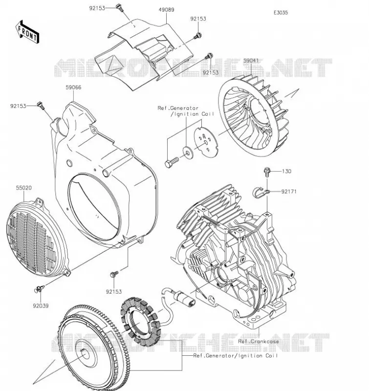 REFROIDISSEMENT Kawasaki SSV 400 2020 MULE SX  KAF400PLF