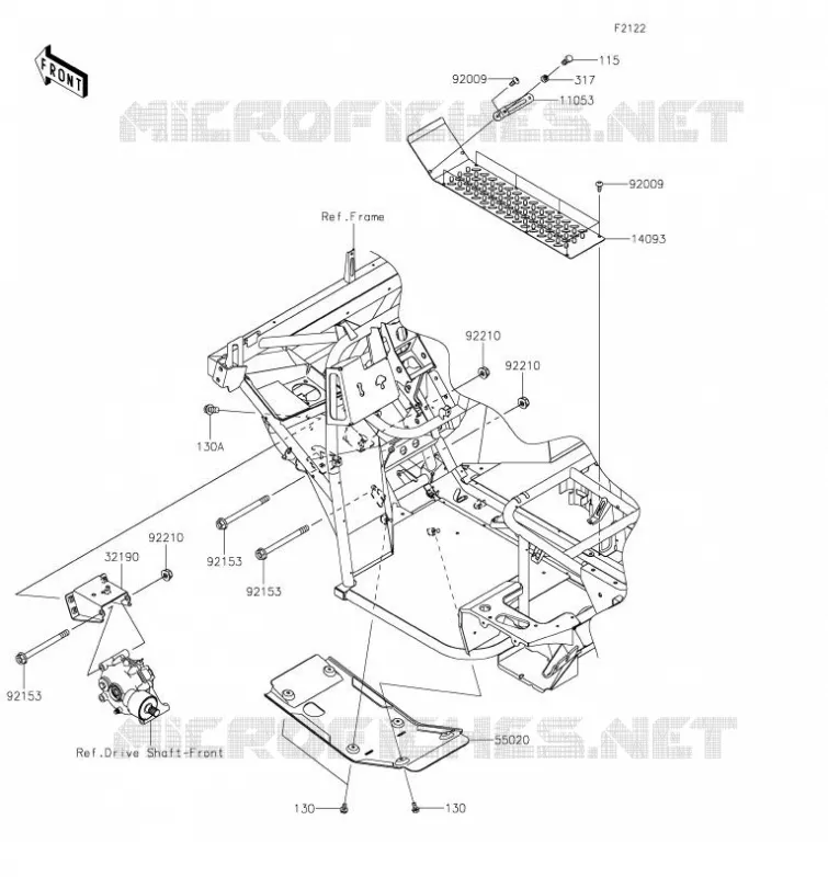 SUPPORT MOTEUR Kawasaki SSV 400 2020 MULE SX  KAF400PLF