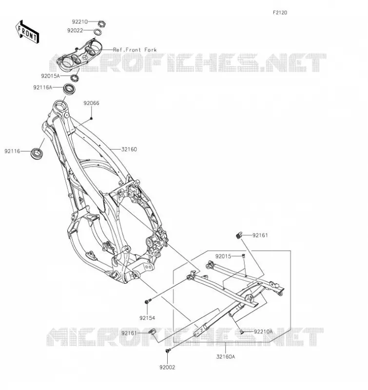CADRE Kawasaki TOUT-TERRAIN 450 2021 KX450  KX450JMFNN