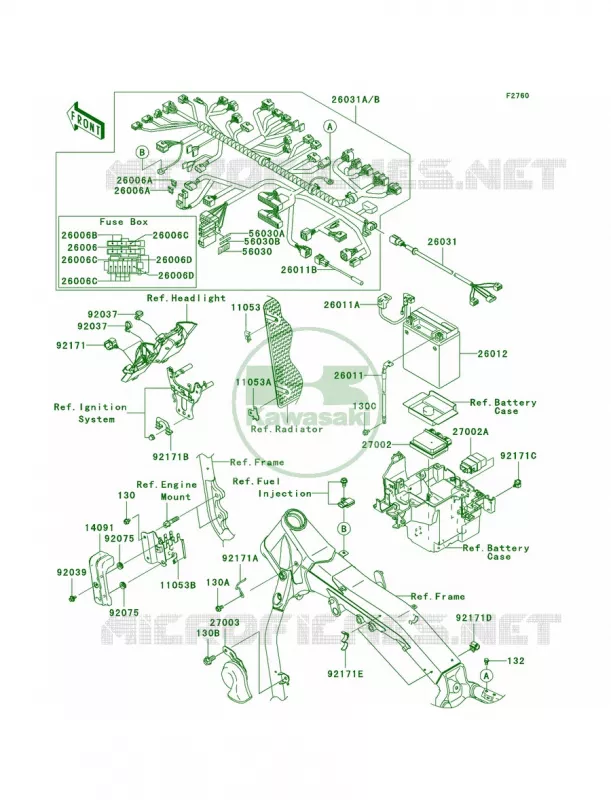 Chassis Electrical Equipment Kawasaki MOTOS 2000 2007 Vulcan 2000  VN2000A7F