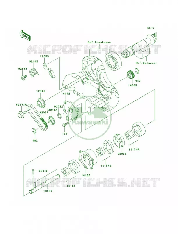 Oil Pump Kawasaki MOTOS 2000 2007 Vulcan 2000  VN2000A7F