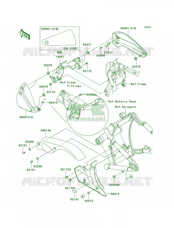 Side CoversChain Cover Kawasaki MOTOS 2000 2007 Vulcan 2000 Classic  VN2000E7F