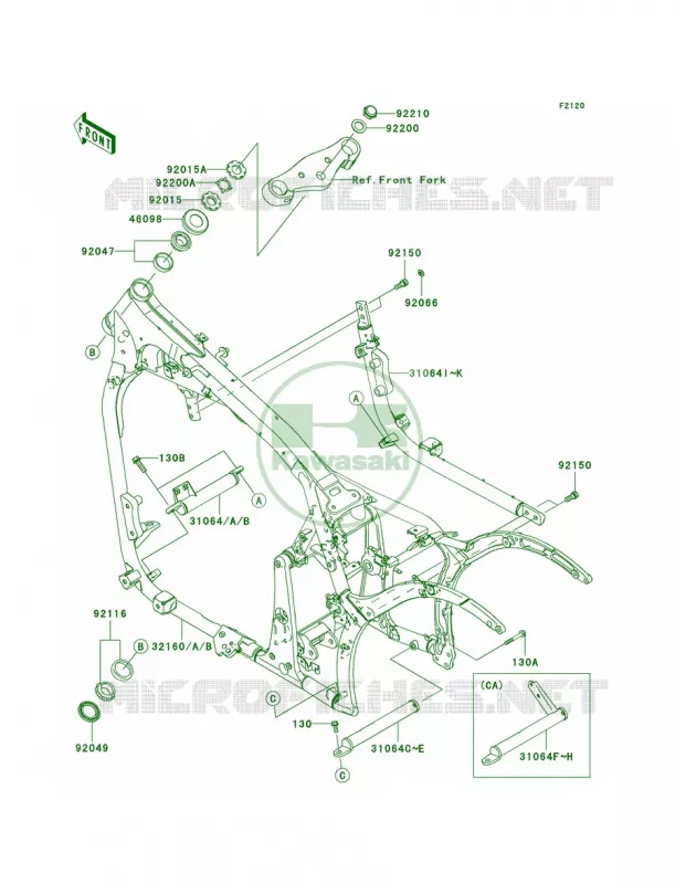 Frame Kawasaki MOTOS 900 2007 Vulcan 900 Custom  VN900C7F