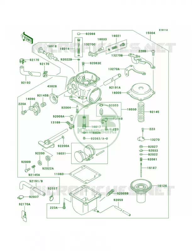CarburetorA9F Kawasaki MOTOS 125 2006 Eliminator 125  BN125A6F