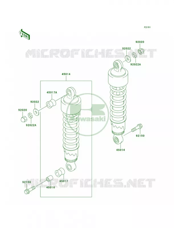 SuspensionShock Absorber Kawasaki MOTOS 125 2006 Eliminator 125  BN125A6F