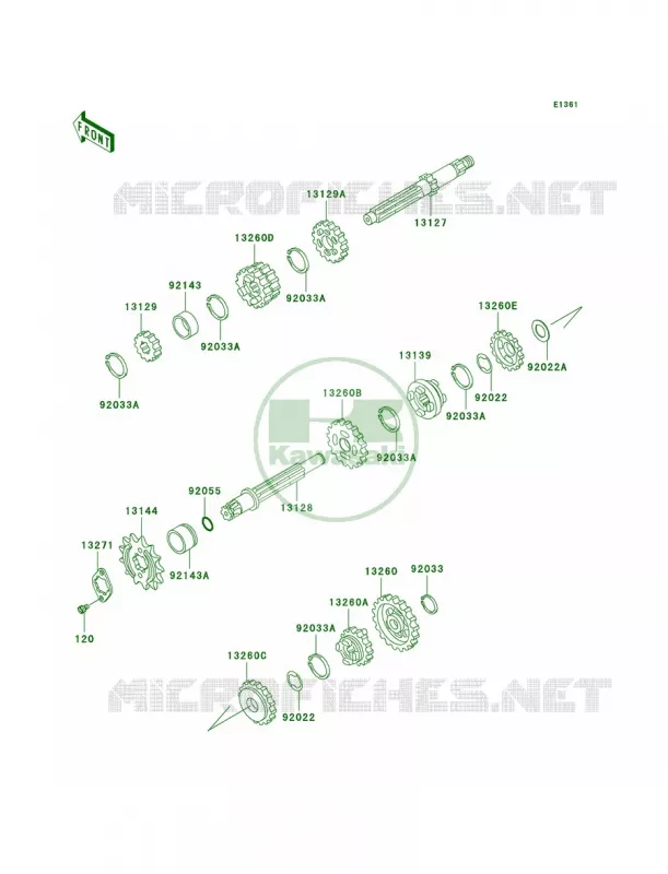 Transmission Kawasaki MOTOS 125 2006 Eliminator 125  BN125A6F