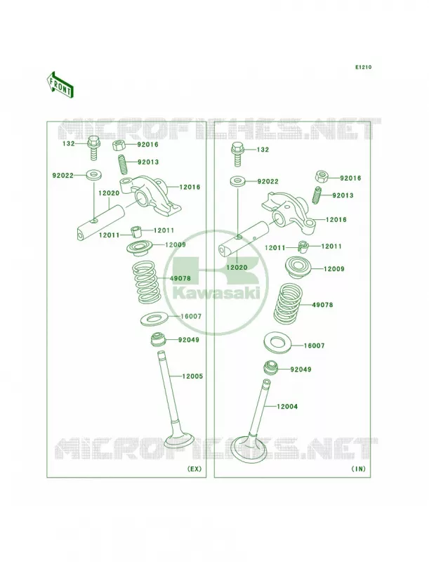 Valves Kawasaki MOTOS 125 2006 Eliminator 125  BN125A6F