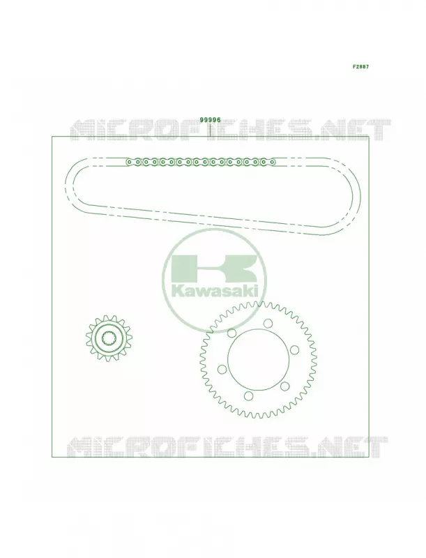 Chain Kit Kawasaki MOTOS 500 2006 Vulcan 500 LTD  EN500C6F