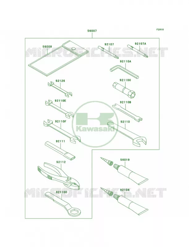 Owner's Tools Kawasaki MOTOS 500 2006 Vulcan 500 LTD  EN500C6F