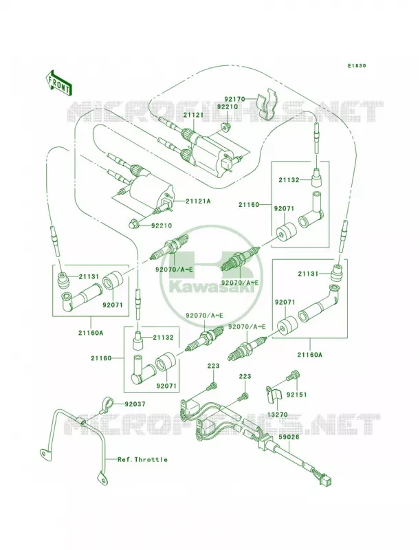 Ignition System Kawasaki MOTOS 1500 2006 Vulcan 1500 Classic  VN1500T6F