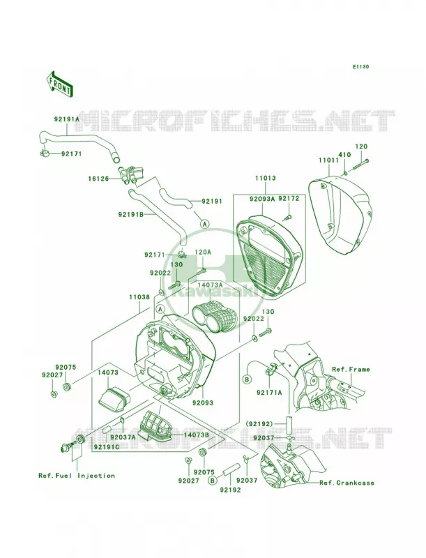 Air Cleaner Kawasaki MOTOS 2000 2006 Vulcan 2000  VN2000A6F