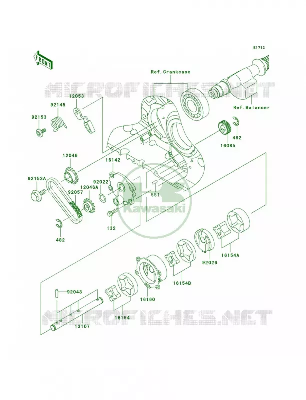 Oil Pump Kawasaki MOTOS 2000 2006 Vulcan 2000  VN2000A6F