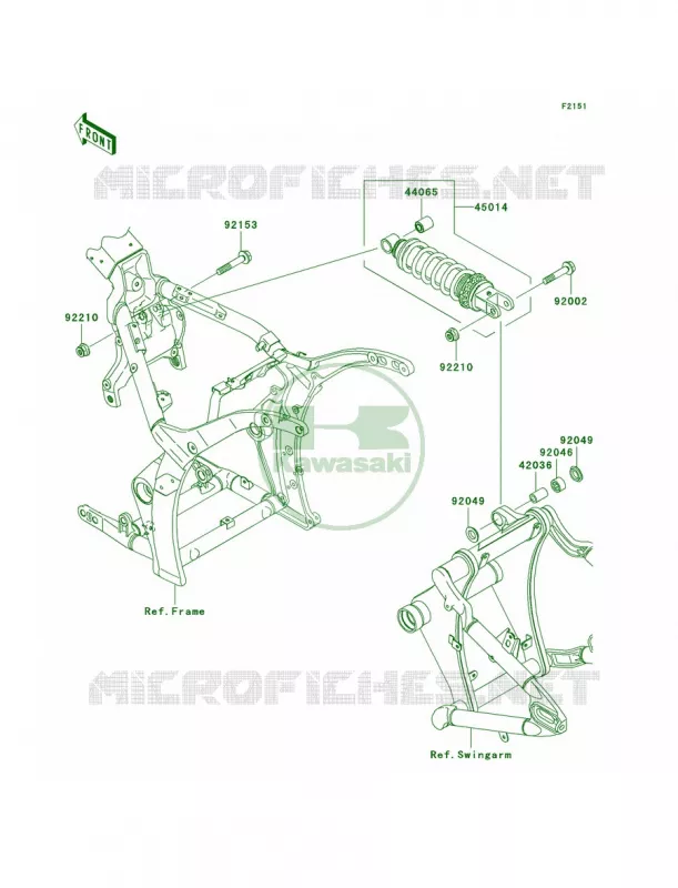SuspensionShock Absorber Kawasaki MOTOS 2000 2006 Vulcan 2000  VN2000A6F