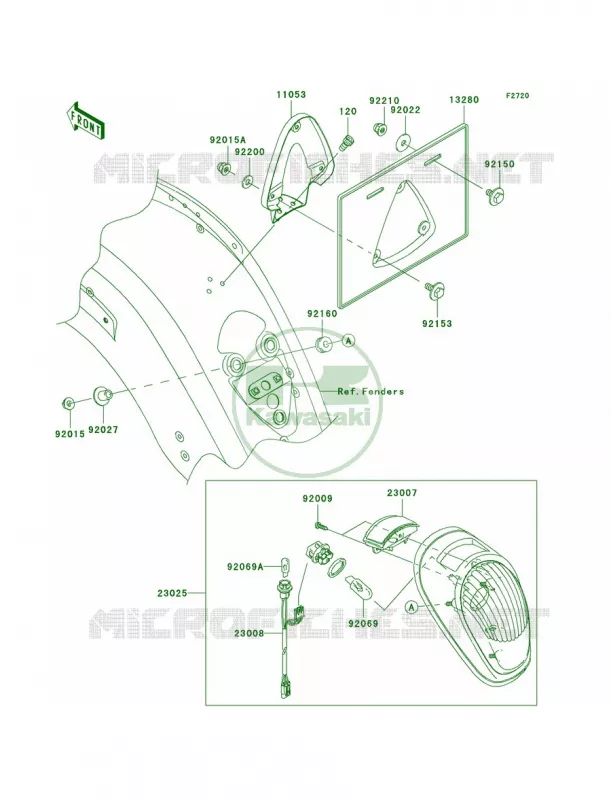 Taillights Kawasaki MOTOS 2000 2006 Vulcan 2000  VN2000A6F