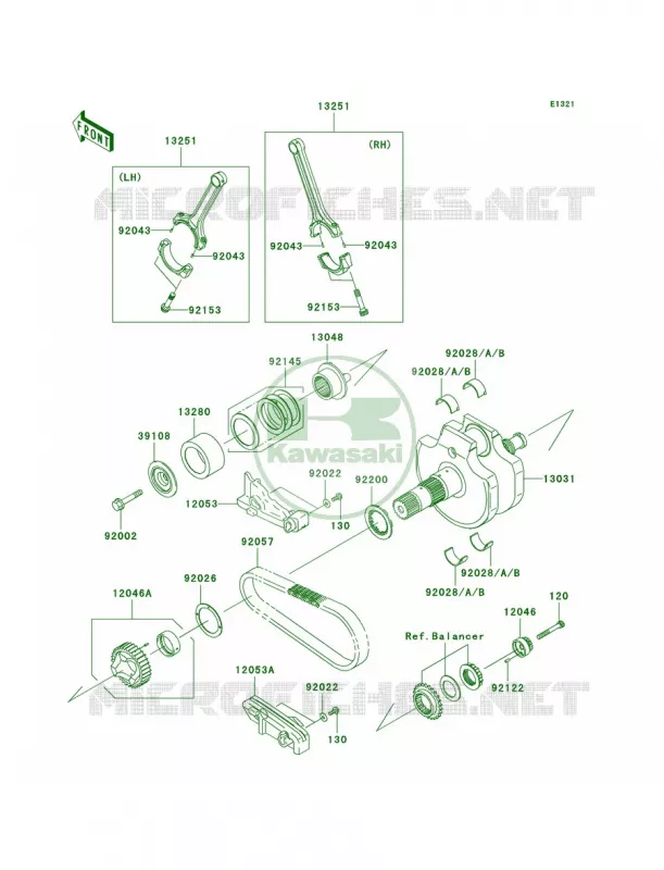 Crankshaft Kawasaki MOTOS 2000 2006 Vulcan 2000 Limited  VN2000D6F