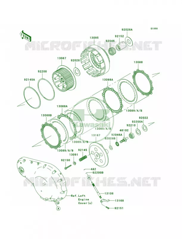 Clutch Kawasaki MOTOS 2000 2006 Vulcan 2000 Classic  VN2000E6F