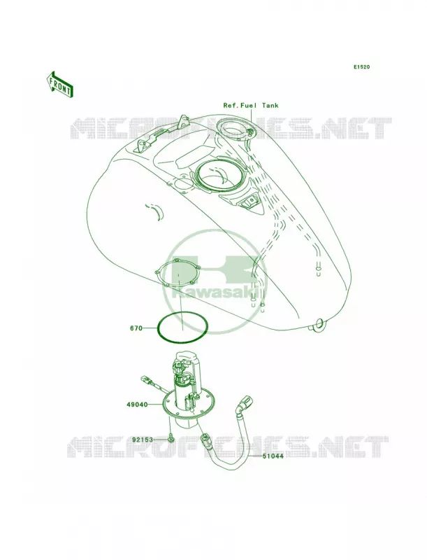 Fuel Pump Kawasaki MOTOS 2000 2006 Vulcan 2000 Classic  VN2000E6F
