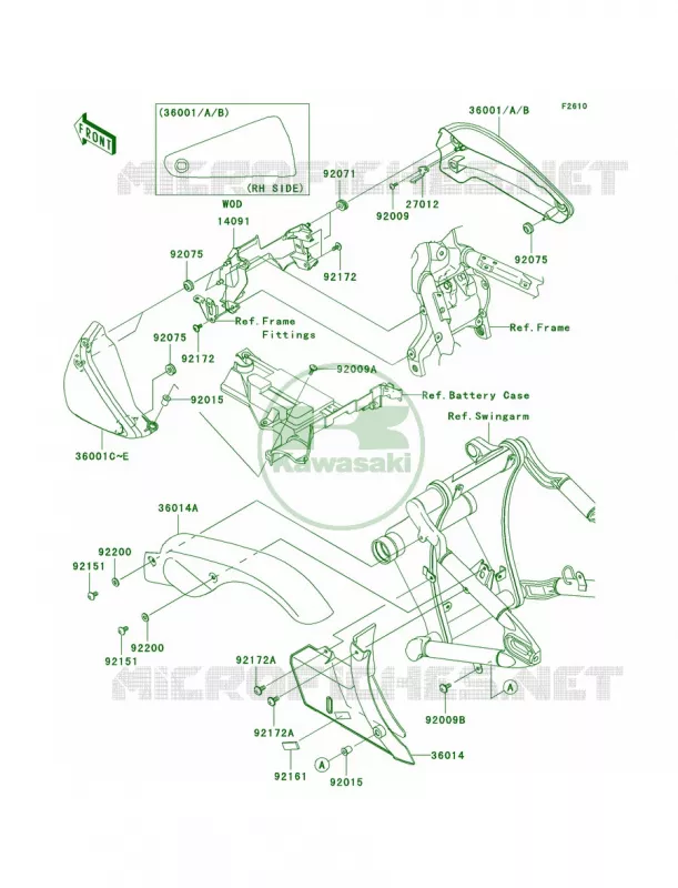 Side CoversChain Cover Kawasaki MOTOS 2000 2006 Vulcan 2000 Classic  VN2000E6F