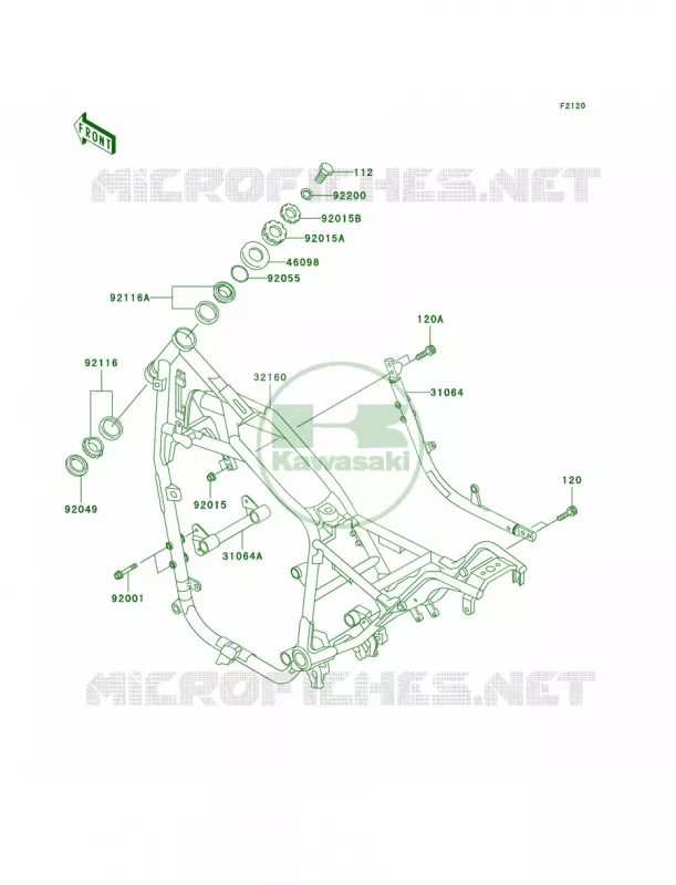 Frame Kawasaki MOTOS 750 2006 Vulcan 750  VN750A6F