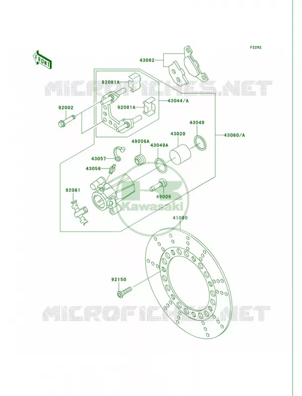 Front Brake Kawasaki MOTOS 750 2006 Vulcan 750  VN750A6F