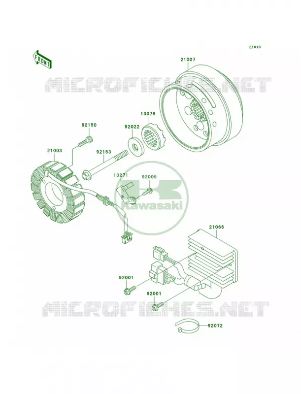 Generator Kawasaki MOTOS 1500 2005 Vulcan 1500 Drifter  VN1500-R5