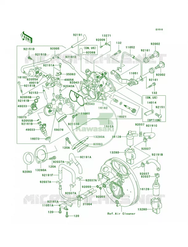 Throttle Kawasaki MOTOS 1500 2005 Vulcan 1500 Drifter  VN1500-R5