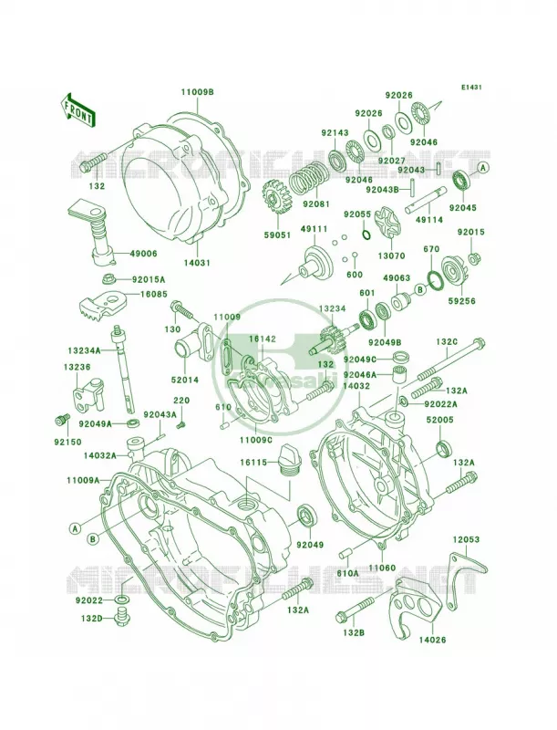 Engine Covers Kawasaki MOTOS 200 2005 KDX200  KDX200-H11