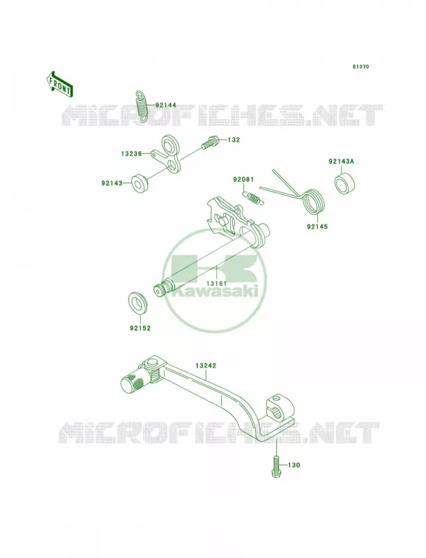 Gear Change Mechanism Kawasaki MOTOS 200 2005 KDX200  KDX200-H11