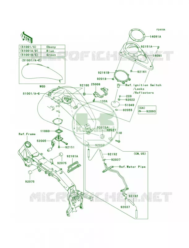 Fuel TankA2 Kawasaki MOTOS 2000 2005 Vulcan 2000  VN2000-A2