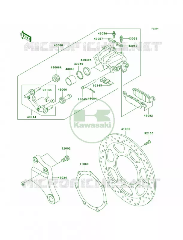 Rear Brake Kawasaki MOTOS 2000 2005 Vulcan 2000 Limited  VN2000-D1