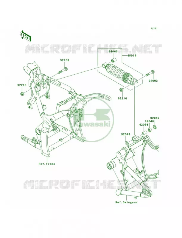 SuspensionShock Absorber Kawasaki MOTOS 2000 2005 Vulcan 2000 Limited  VN2000-D1