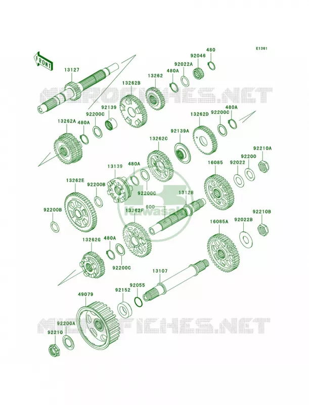 Transmission Kawasaki MOTOS 2000 2005 Vulcan 2000 Limited  VN2000-D1