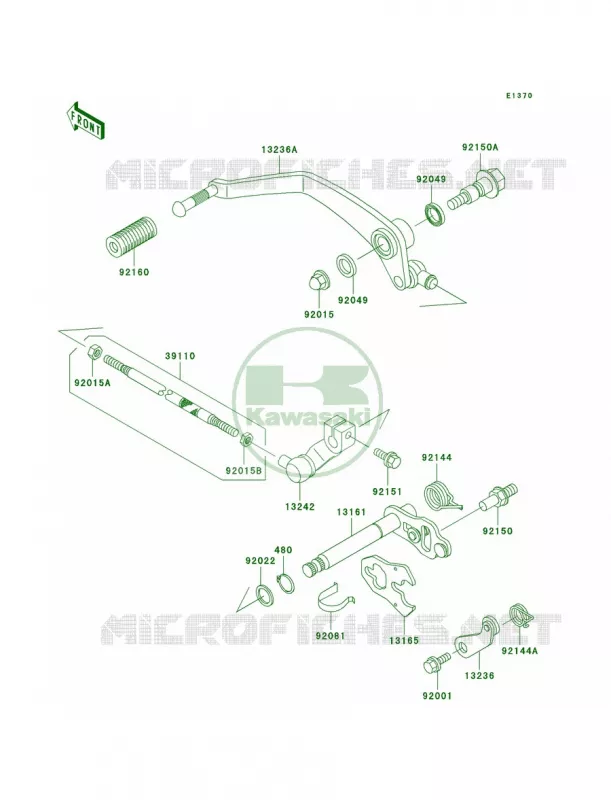 Gear Change Mechanism Kawasaki MOTOS 800 2005 Vulcan 800  VN800-A11