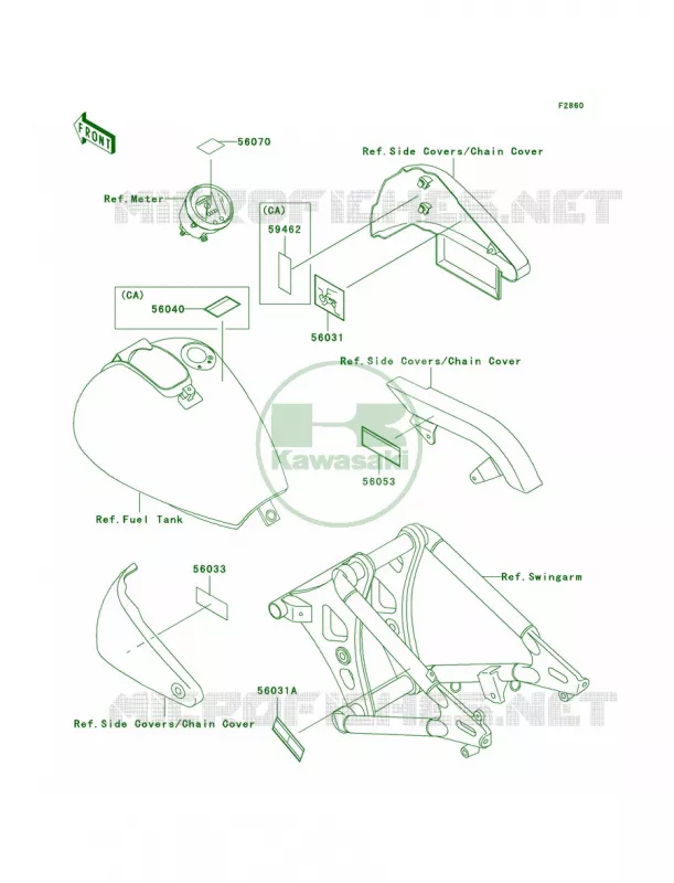 Labels Kawasaki MOTOS 800 2005 Vulcan 800  VN800-A11