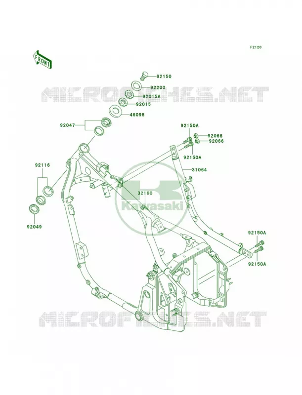 Frame Kawasaki MOTOS 800 2005 Vulcan 800 Drifter  VN800-E5