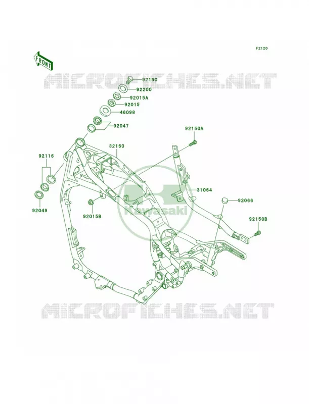Frame Kawasaki MOTOS 1500 2004 Vulcan 1500 Classic  VN1500-E7