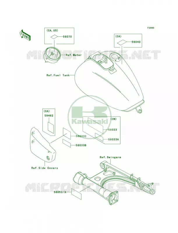 Labels Kawasaki MOTOS 1500 2004 Vulcan 1500 Classic  VN1500-E7