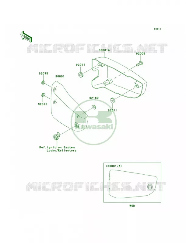 Side Covers Kawasaki MOTOS 1500 2004 Vulcan 1500 Classic  VN1500-E7