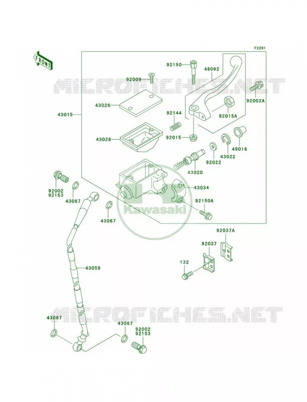 Front Master Cylinder Kawasaki MOTOS 220 2005 KDX220R  KDX220-A12