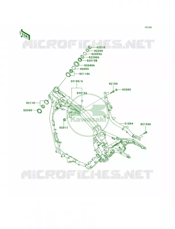 Frame Kawasaki MOTOS 1600 2004 Vulcan 1600 Classic  VN1600-A2