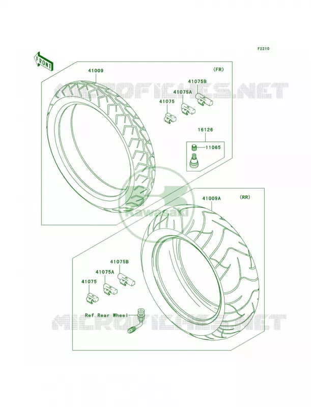Tires Kawasaki MOTOS 2000 2004 Vulcan 2000  VN2000-A1
